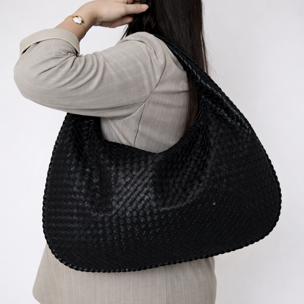 Sac Hobo Tressé Femme – Sac à Épaule en Cuir Vegan