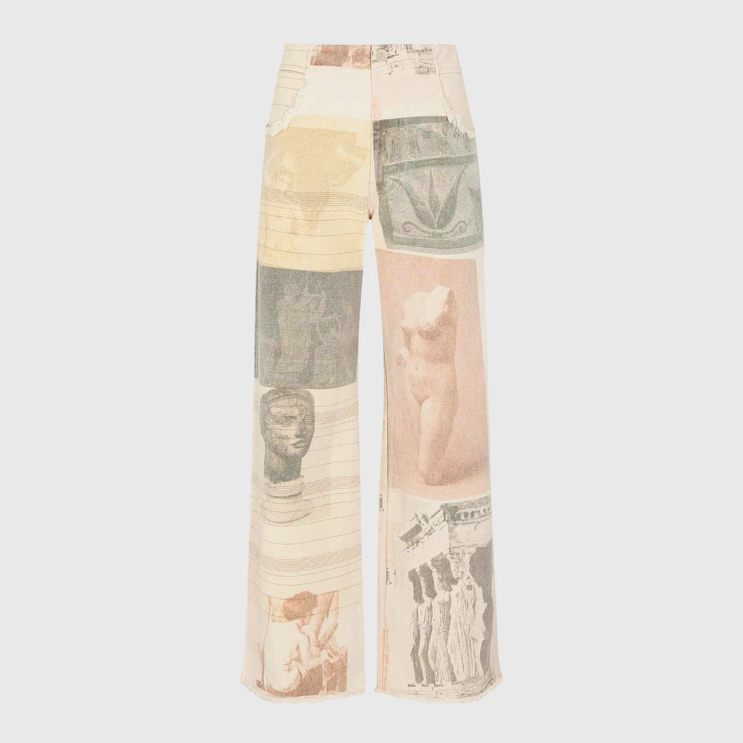 Damesjeans – hoge taille met onafgewerkte zoom