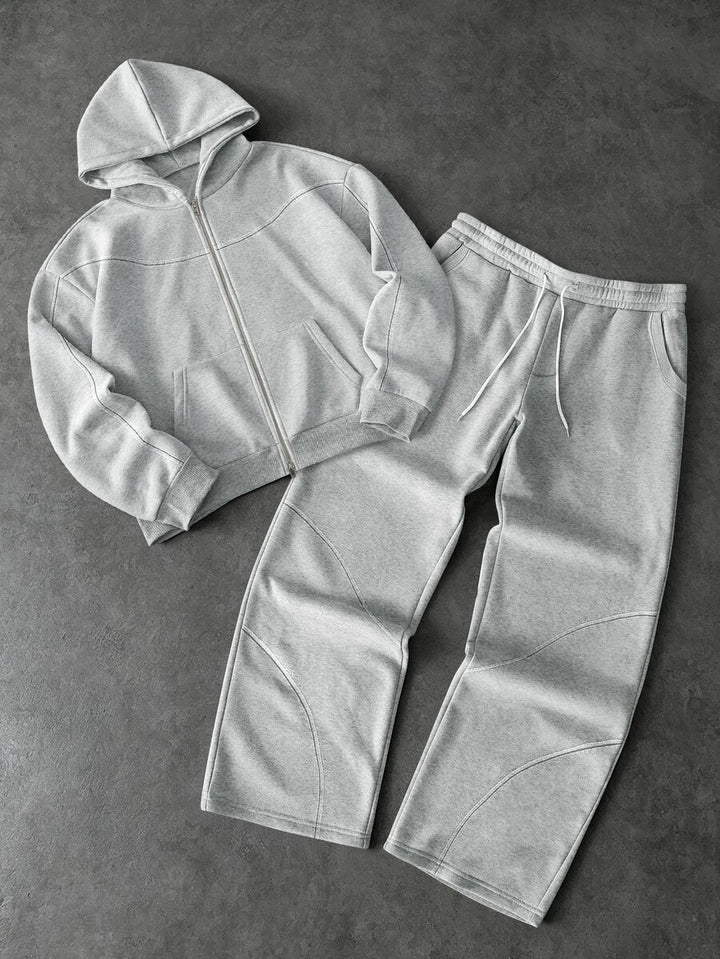 Herren-Trainingsanzug mit Kapuze, Reißverschluss und Baggy-Hose