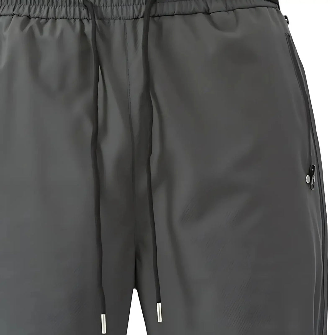 Men's Water-Repellent Windproof Rain Pants with Side Zippers