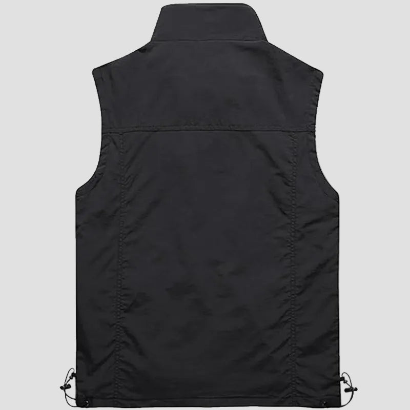 Gilet da trekking da uomo leggero, traspirante, con tasche multiple