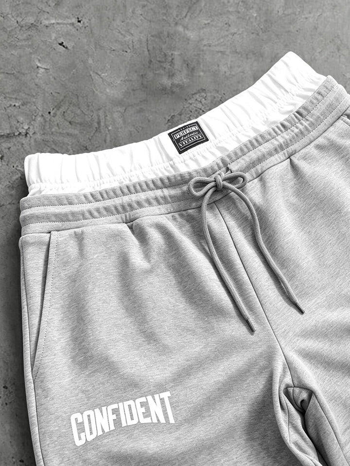 Herren-Trainingsanzug mit Rundhalsausschnitt, Gothic-Print und weiter Hose