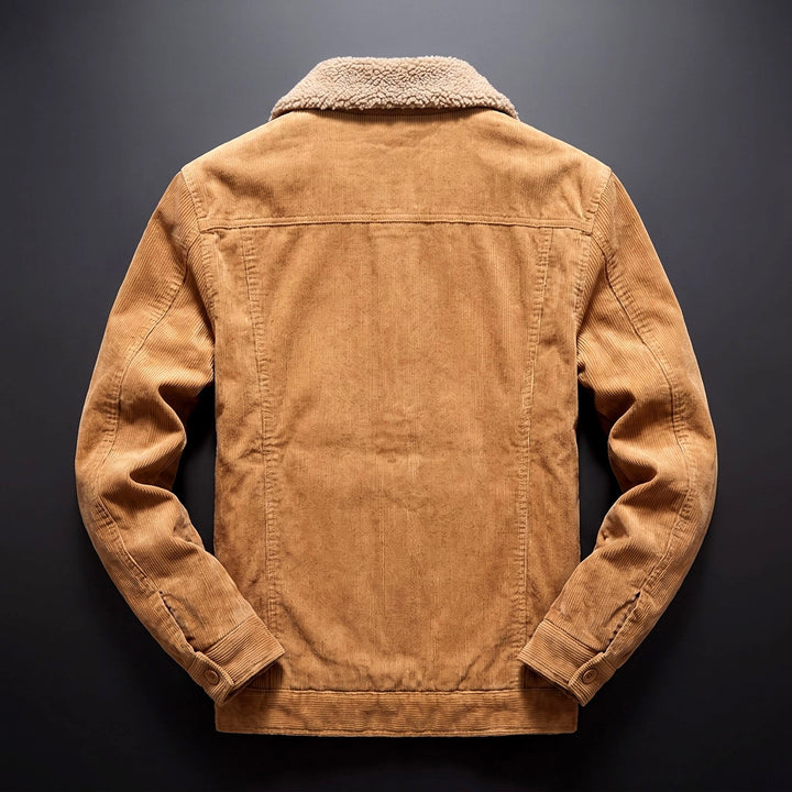 Veste en Velours Côtelé Homme Doublée Sherpa Boutonnée