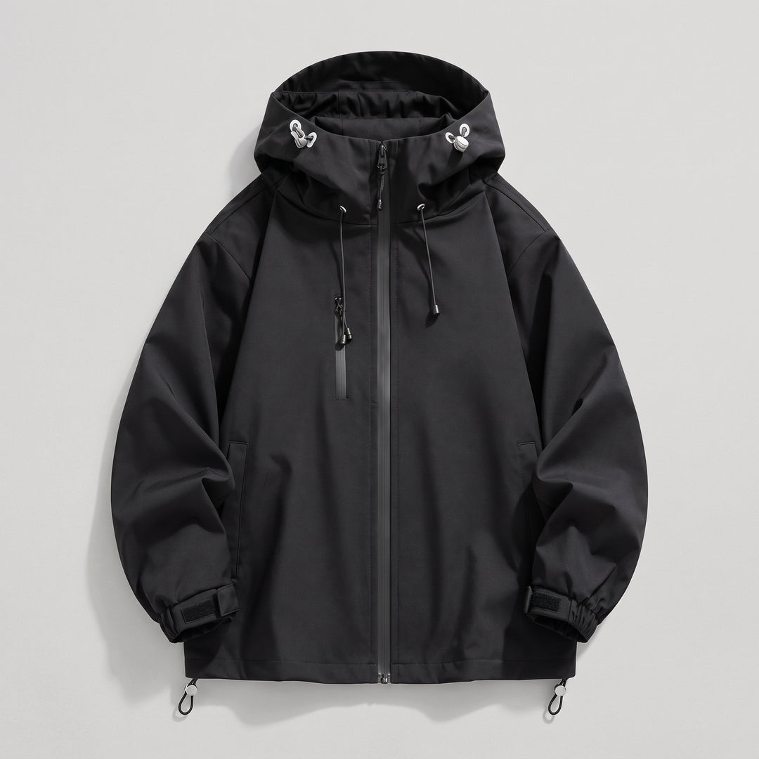 Men's Waterproof Hiking Jacket with Adjustable Hood