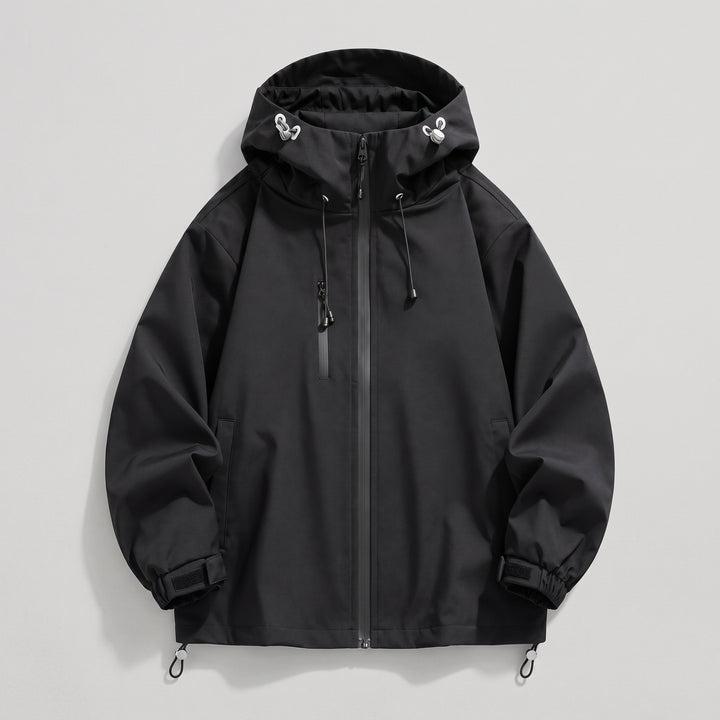 Men's Waterproof Hiking Jacket with Adjustable Hood