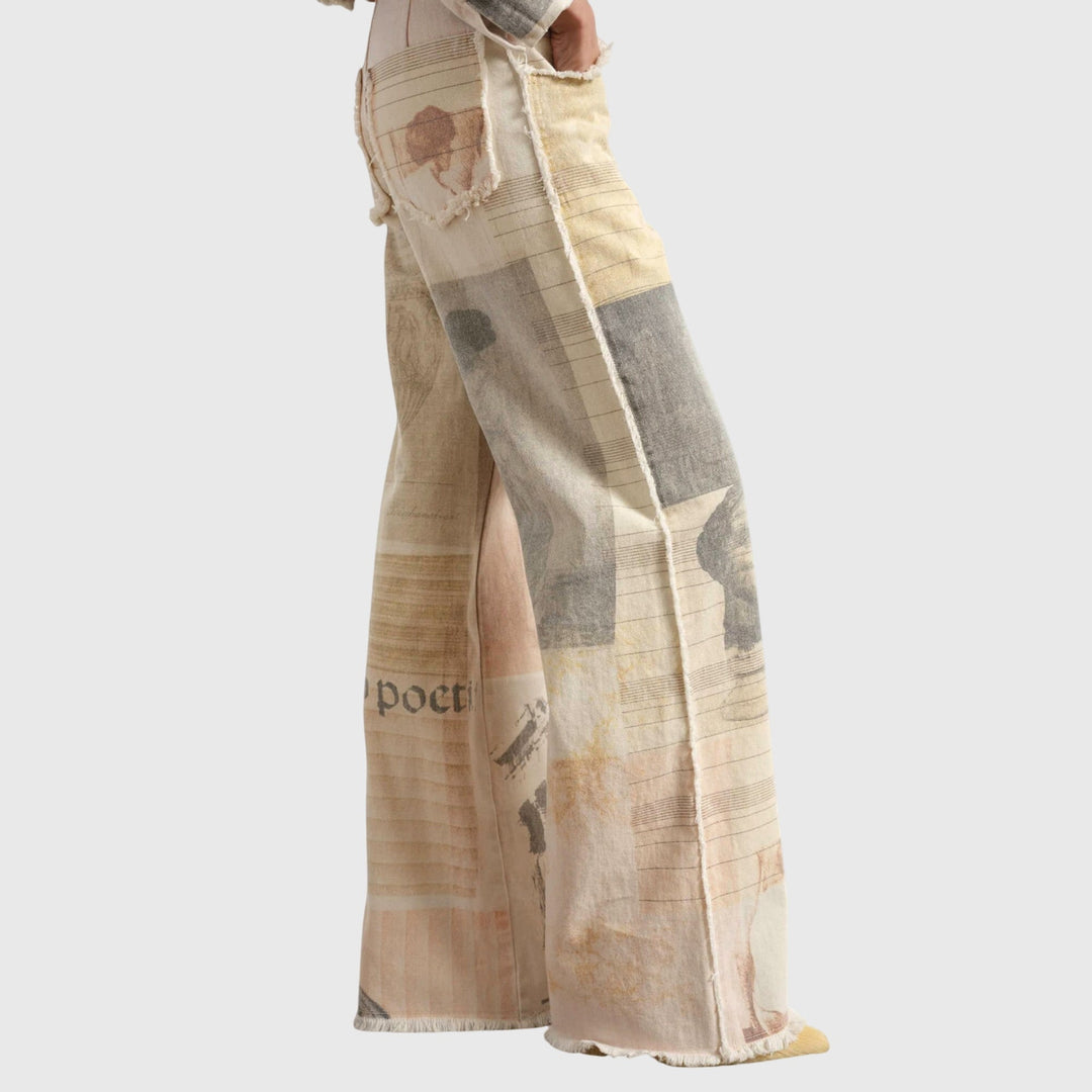 Damesjeans – hoge taille met onafgewerkte zoom