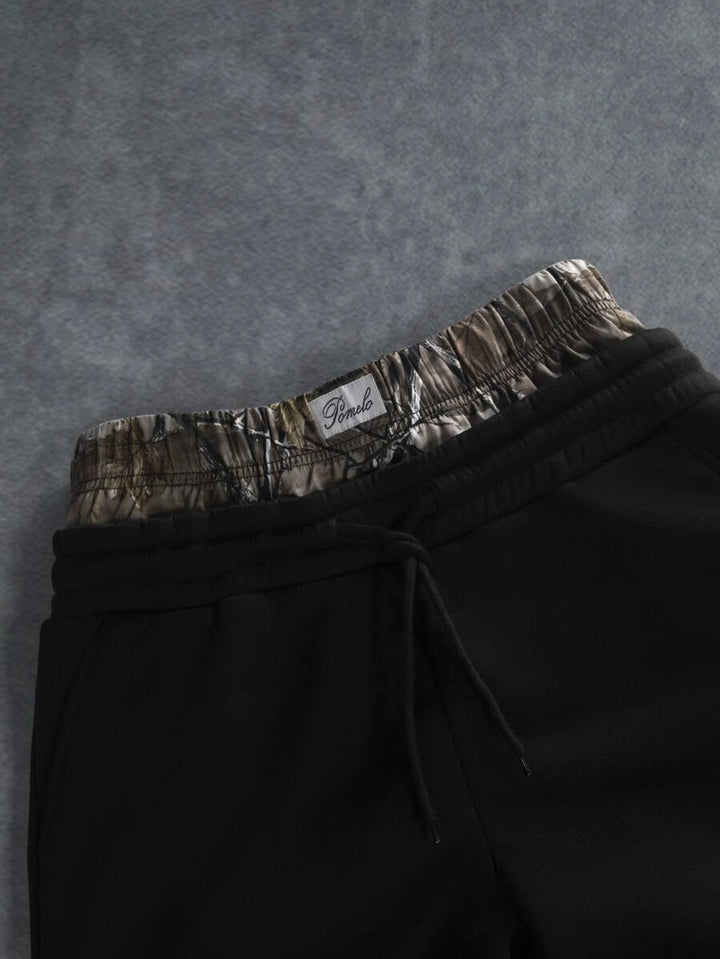 Herren-Trainingsanzug mit Kapuze, Reißverschluss und Hose mit Schaumstoff-Buchstabenprint