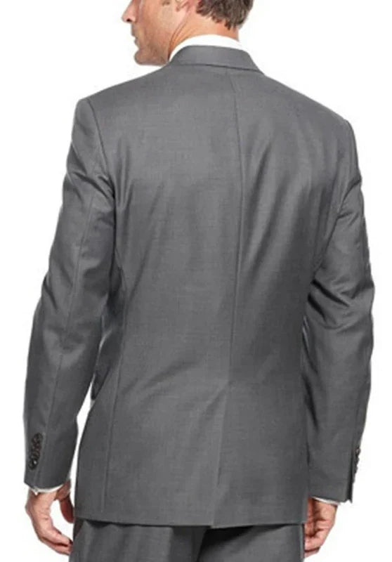 Costume Trois Pièces Homme Coupe Slim Respirant avec Col Notch et Gilet Cinq Boutons