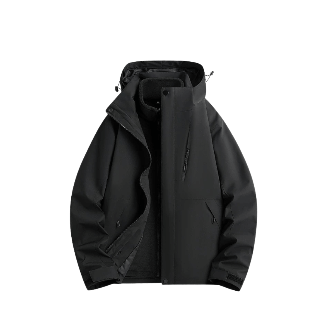 Women's 3-in-1 Waterproof Rain Jacket with Removable Fleece Lining