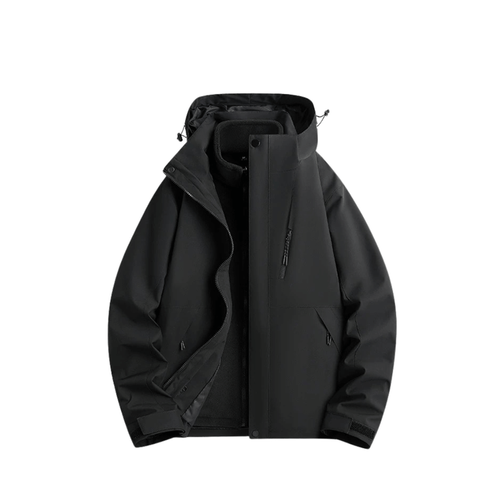 Women's 3-in-1 Waterproof Rain Jacket with Removable Fleece Lining