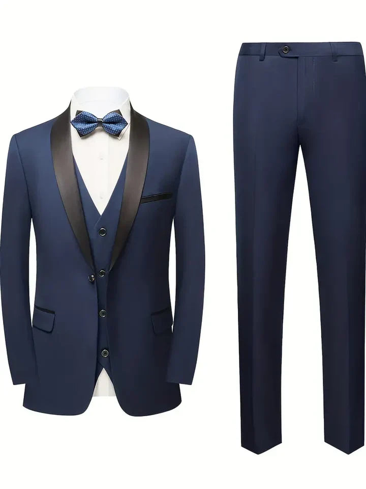 Costume 3 Pièces Classique À Un Bouton Invité De Mariage Pour Homme | Classique