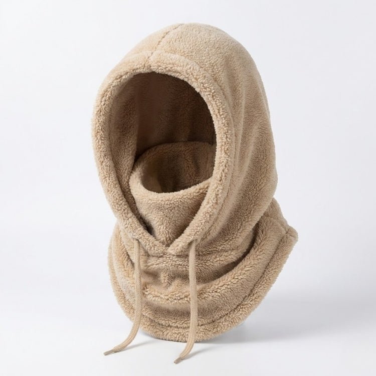 Passamontagna da donna in pile Sherpa con scaldacollo integrato