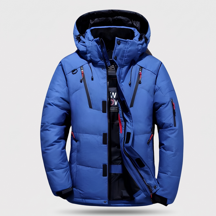Doudoune Homme à Capuche Amovible Multi Poches Zippées