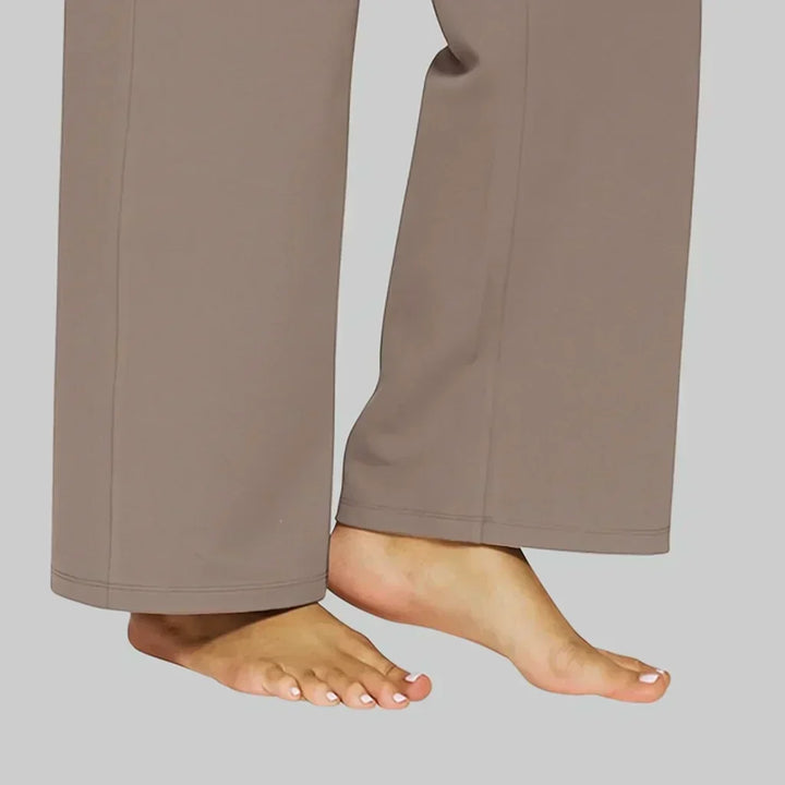 Pantalon de Yoga Taille Haute Coupe Droite Femme
