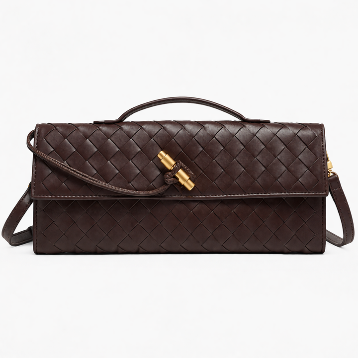 Pochette Tressée Femme – Sac de Soirée en Cuir Vegan