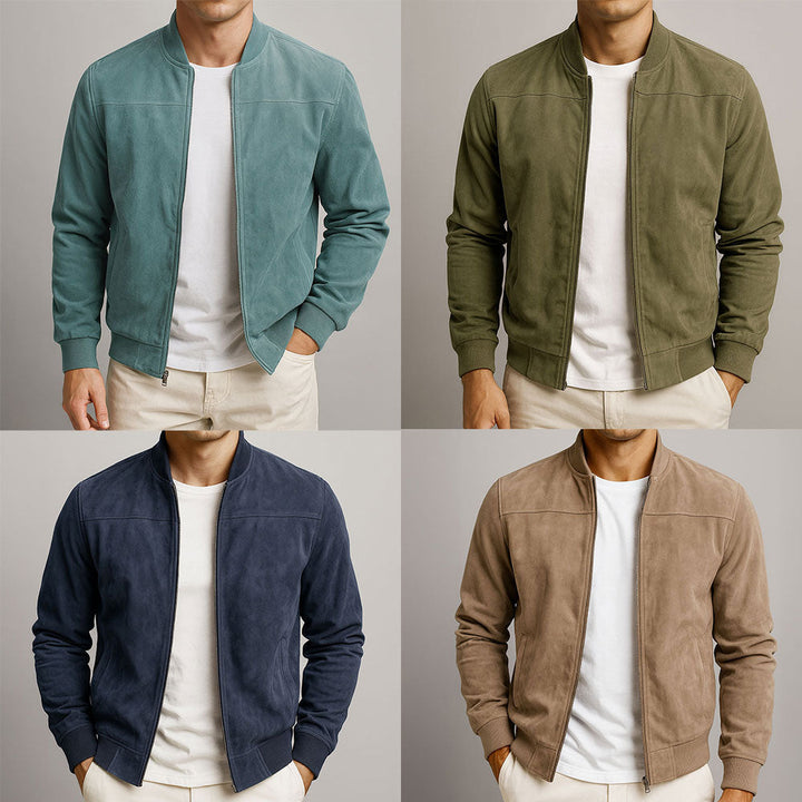 Nicolas | Veste en cuir suédé véritable pour homme