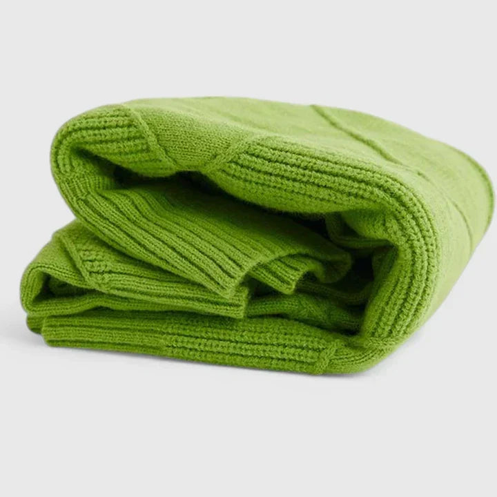 Pullover da donna in maglia a collo alto - testurizzato, vestibilità casual