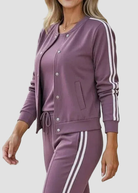 Céline | Ensemble Sport Femme 3 Pièces avec Veste, Haut et Jogger