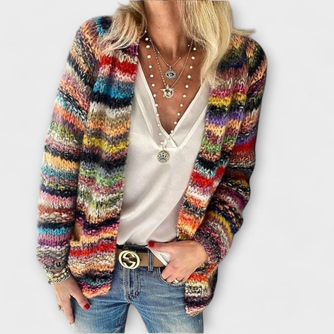 Gilet Coloré à Rayures – Coupe Décontractée