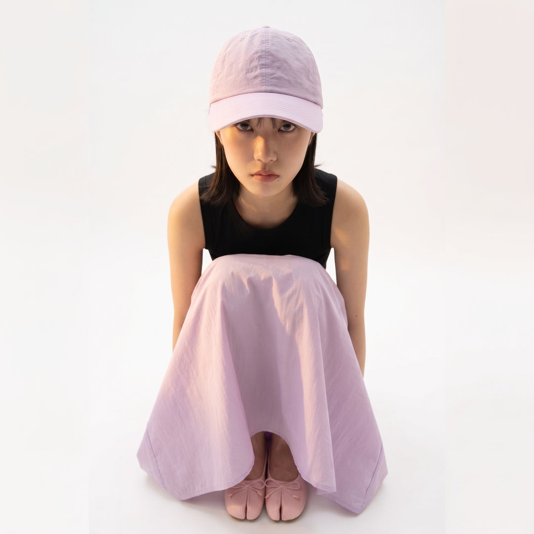 Women's Nylon Cap with Embroidered Logo and Adjustable Closure