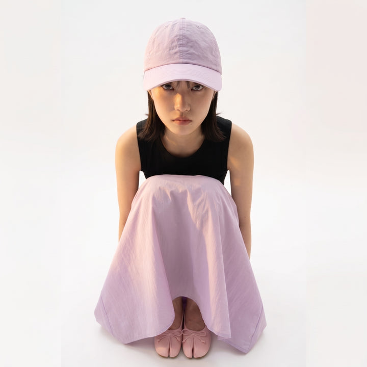 Women's Nylon Cap with Embroidered Logo and Adjustable Closure