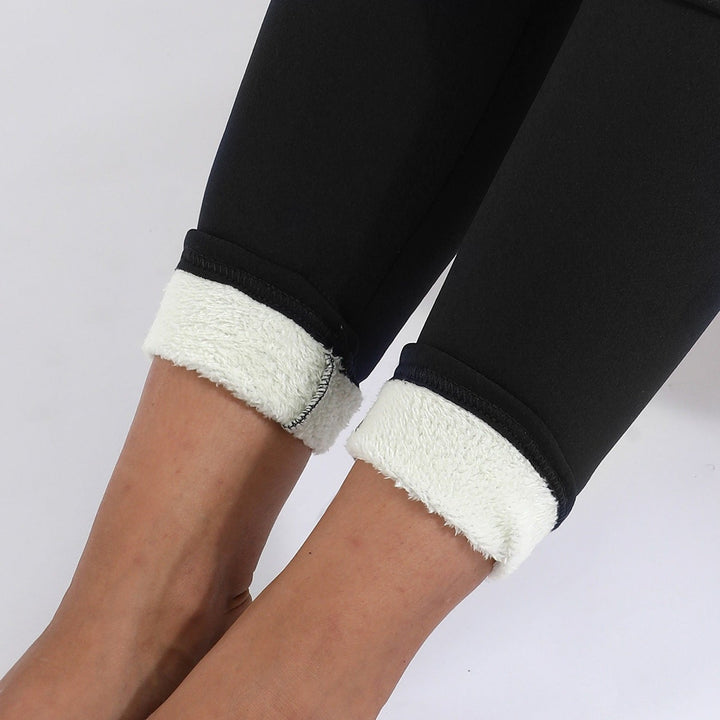Legging Femme Doublé Sherpa Taille Haute