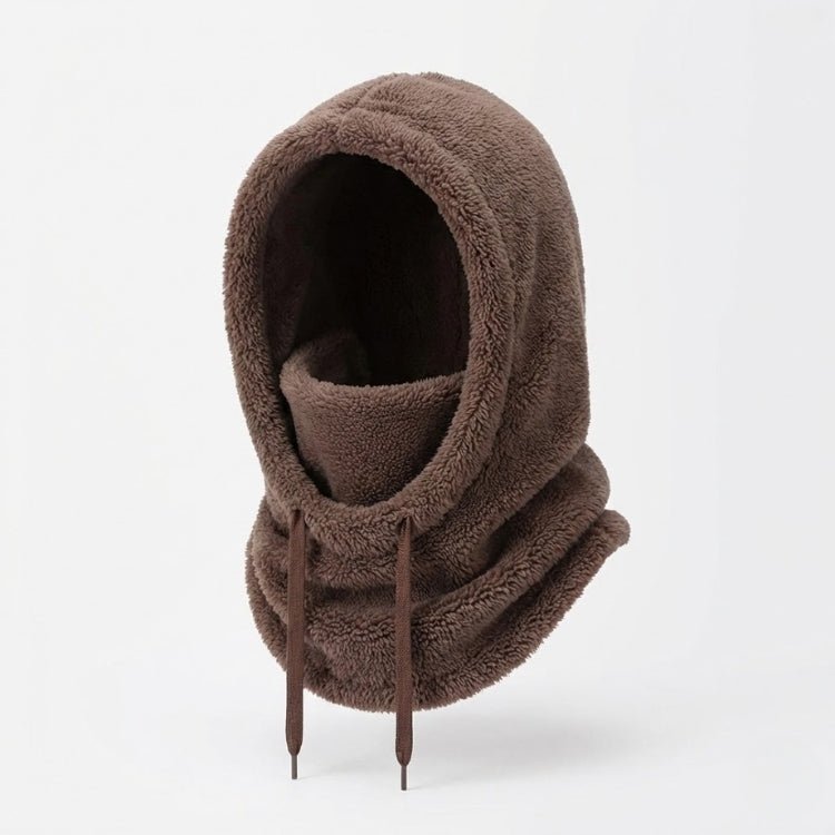 Passamontagna da donna in pile Sherpa con scaldacollo integrato
