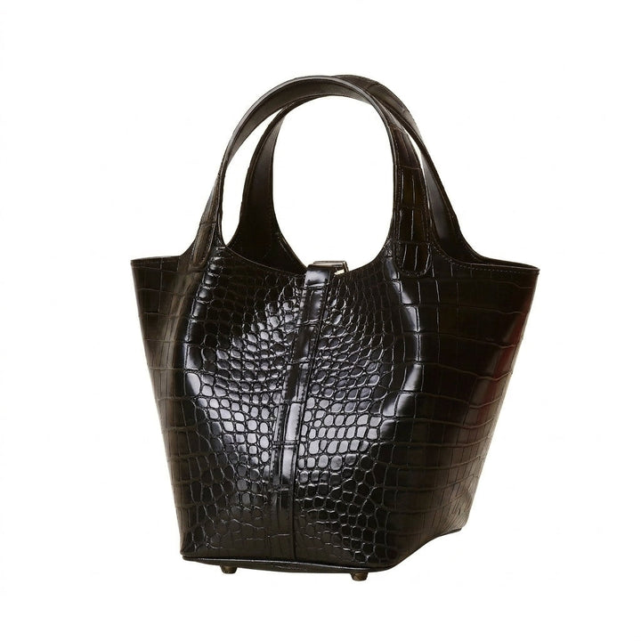 Sac Seau Femme en Cuir effet Croco avec Anses