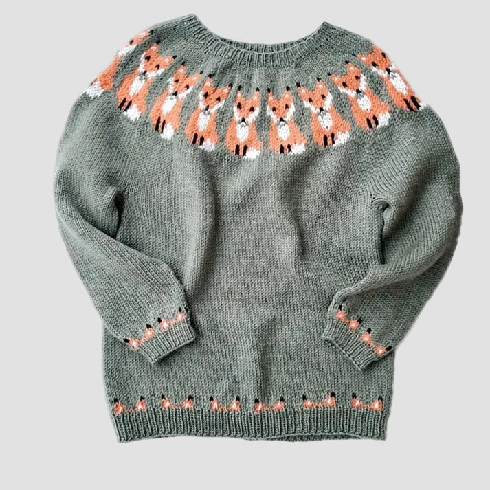 Pull Nordique Rétro en Mélange de Laine