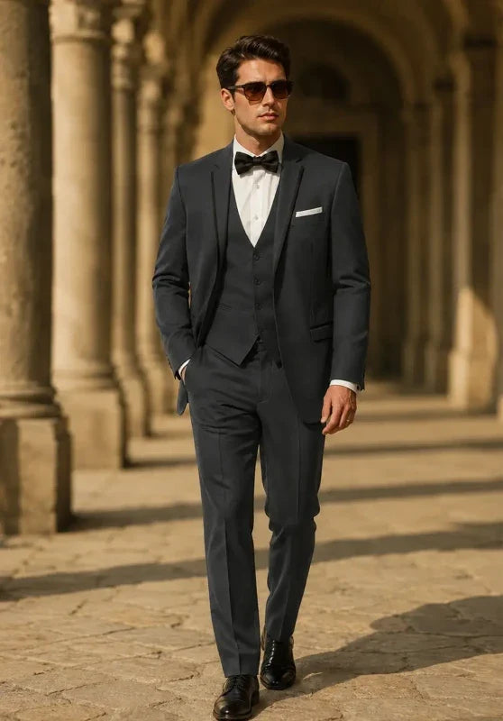 Costume 3 pièces en tissu premium coupe régulière pour homme pour mariage