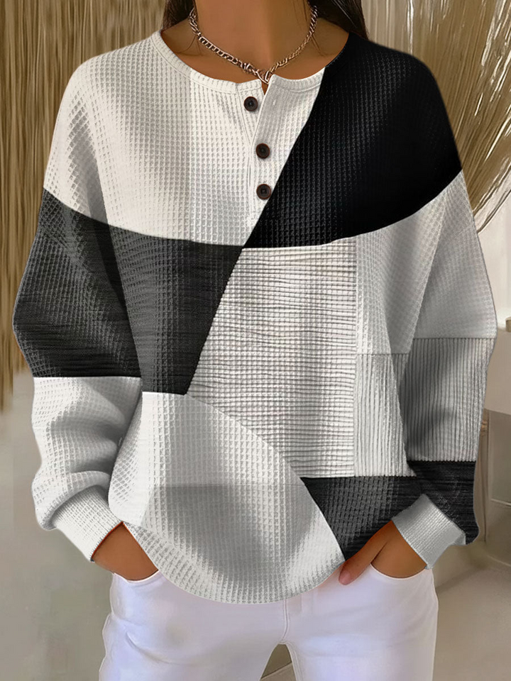 Beau | Pull femme en maille gaufrée double