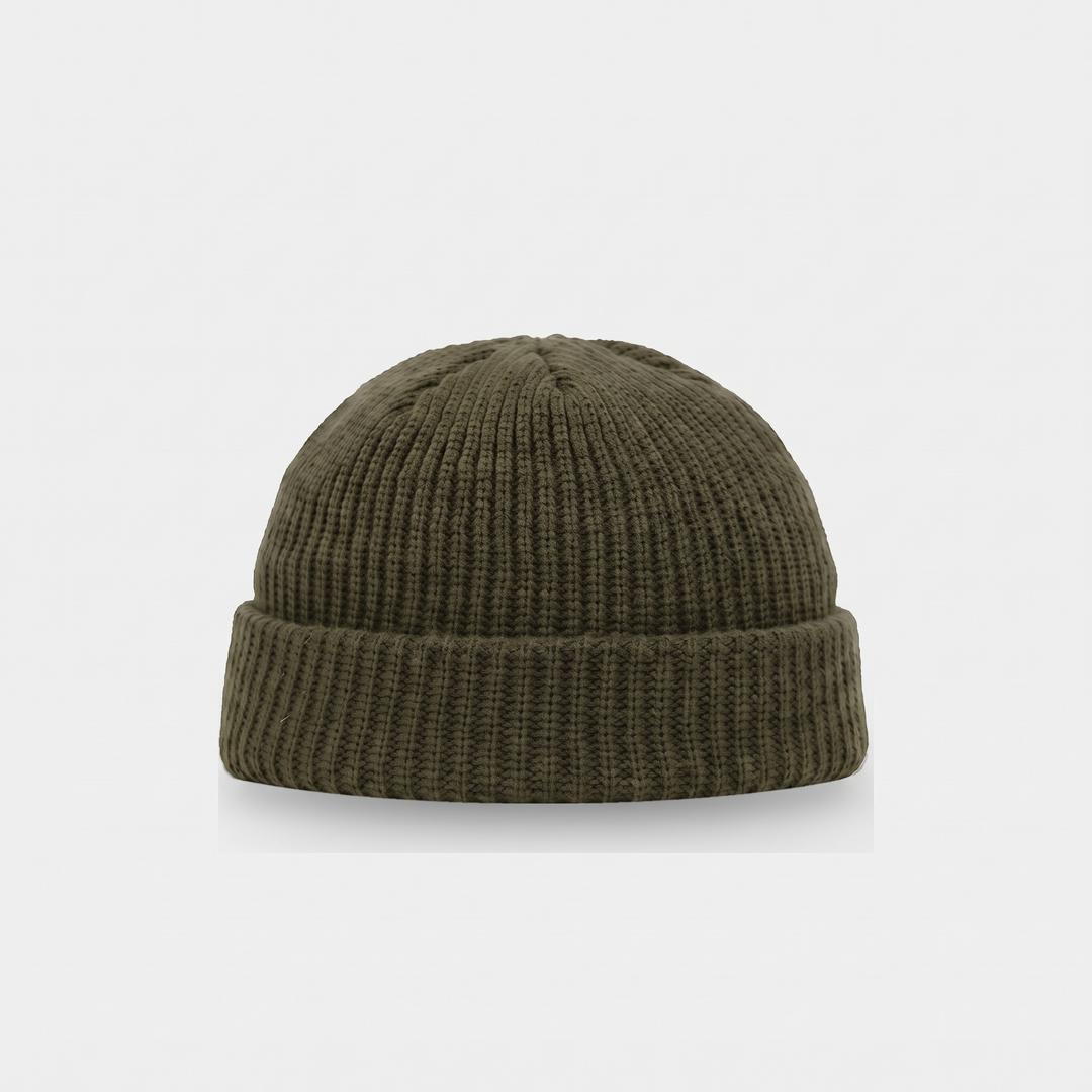 Bonnet Homme Pêcheur Court Côtelé Revers