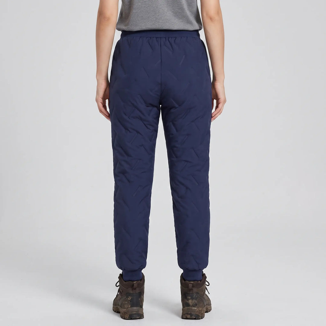 Women's Winter Pants with Fleece Lining, Quilted, Drawstring Waist