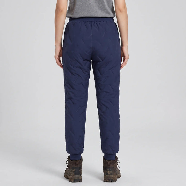 Women's Winter Pants with Fleece Lining, Quilted, Drawstring Waist