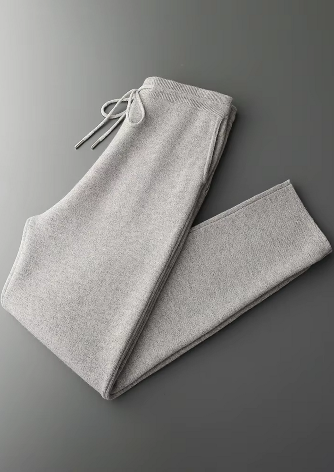 Completo da uomo in maglia a due pezzi - Cardigan con cappuccio e pantaloni con coulisse