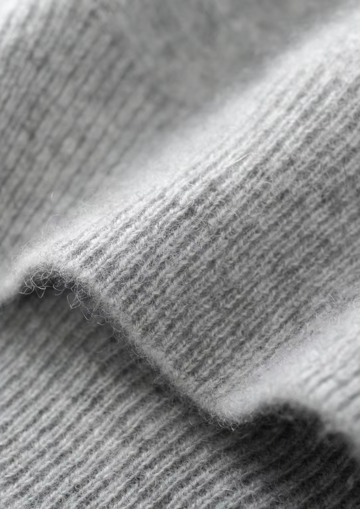 Completo da uomo in maglia a due pezzi - Cardigan con cappuccio e pantaloni con coulisse