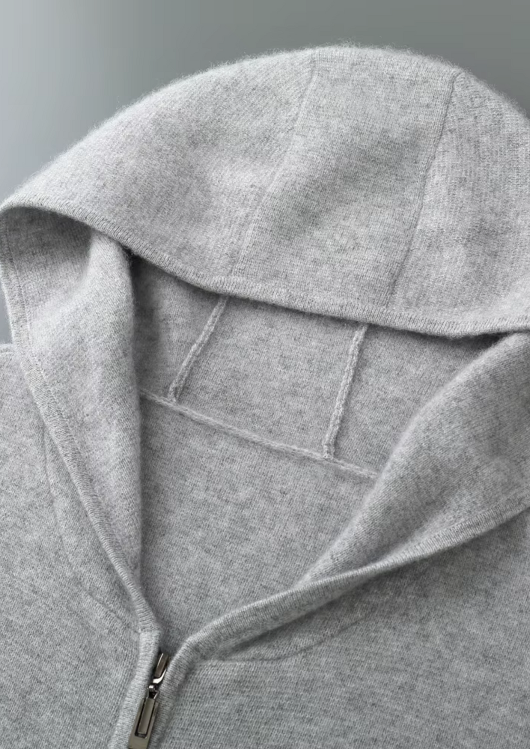 Completo da uomo in maglia a due pezzi - Cardigan con cappuccio e pantaloni con coulisse