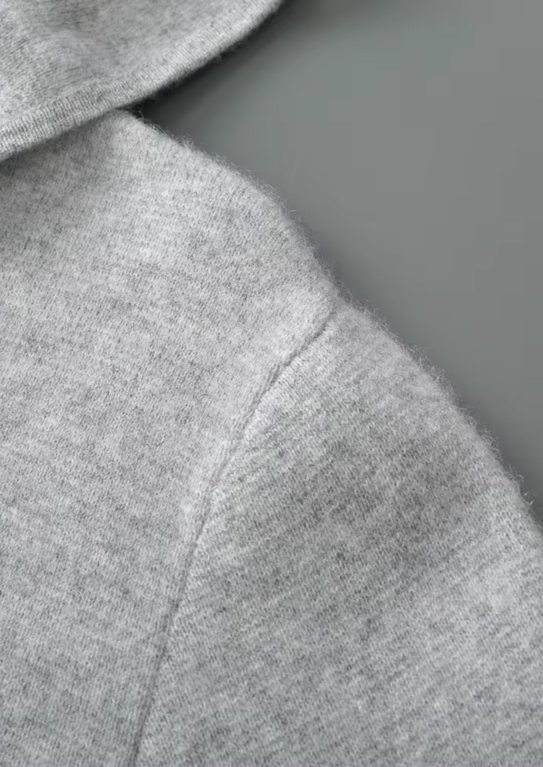Completo da uomo in maglia a due pezzi - Cardigan con cappuccio e pantaloni con coulisse