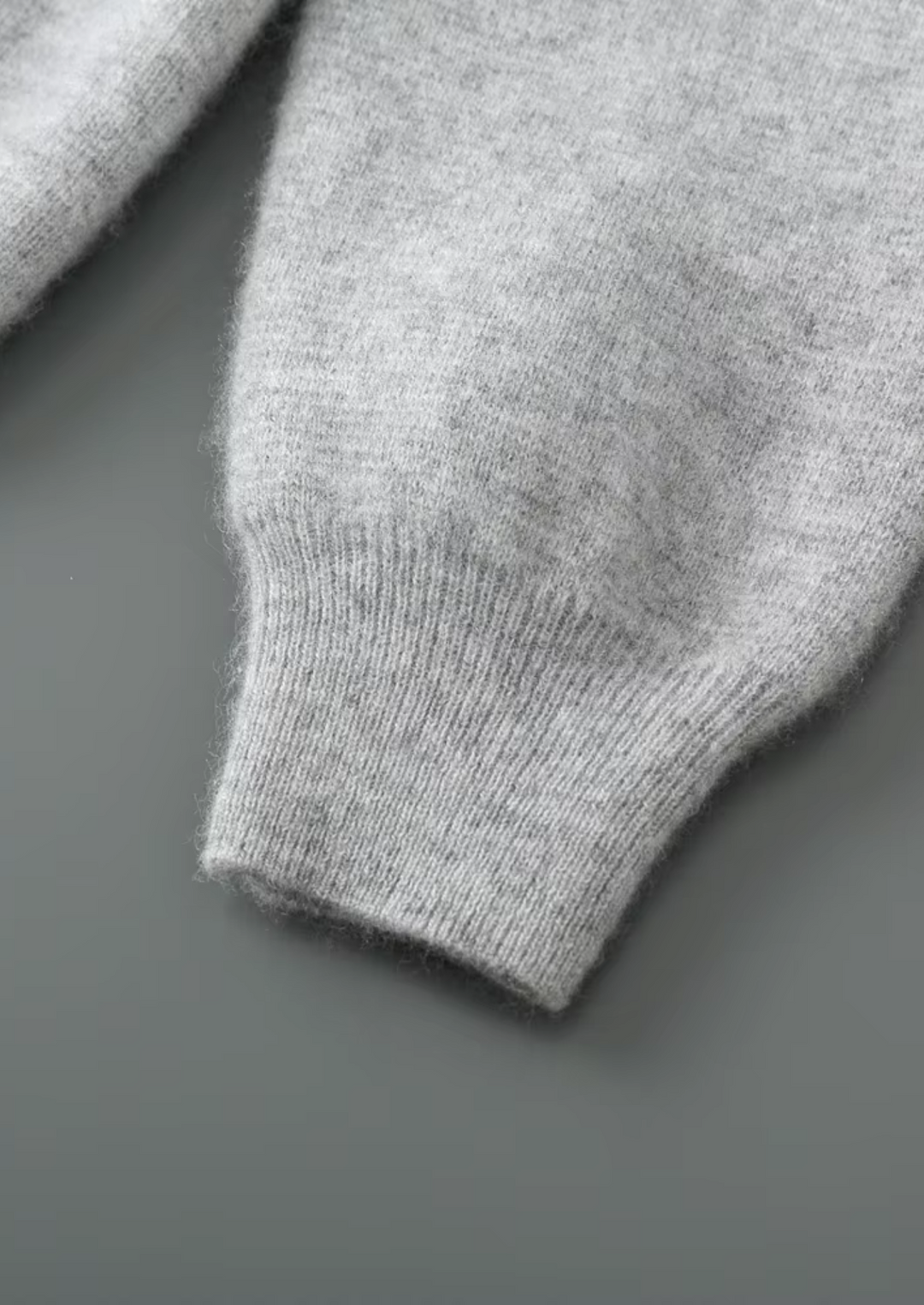 Completo da uomo in maglia a due pezzi - Cardigan con cappuccio e pantaloni con coulisse