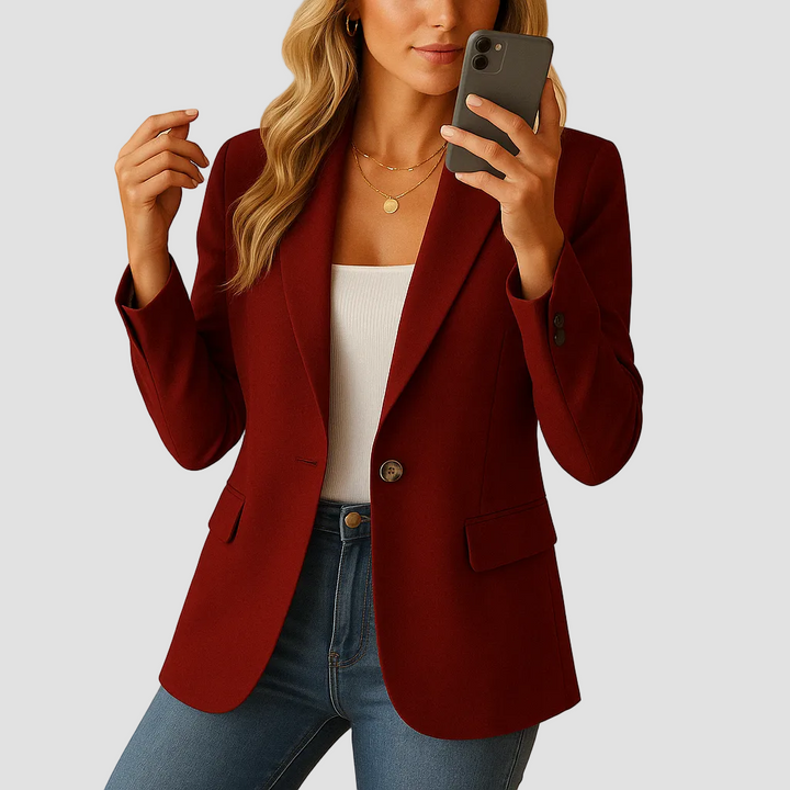 Angelique | Blazer ajusté en tissu extensible