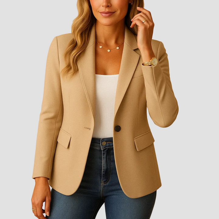 Angelique | Blazer ajusté en tissu extensible