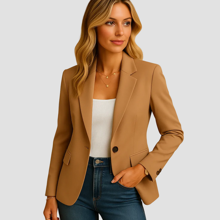 Angelique | Blazer ajusté en tissu extensible