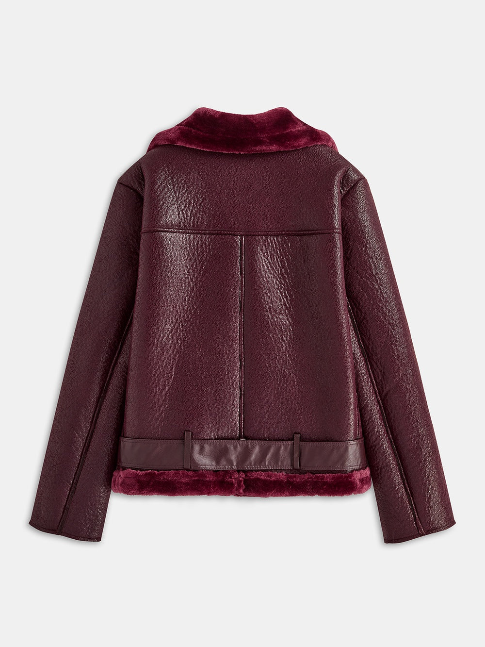 Veste Femme Biker Oversize Ceinturée Avec Fermeture Zippée Asymétrique
