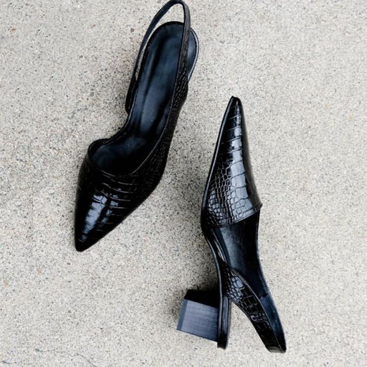 Chaussures à Talons Femme à Bout Large