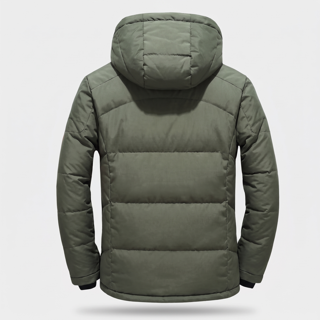 Doudoune Homme à Capuche Amovible Multi Poches Zippées