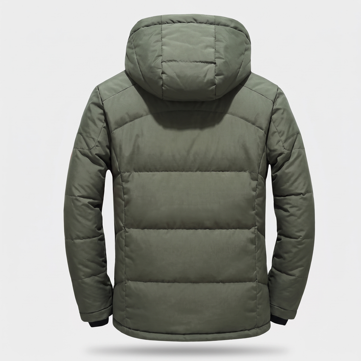 Doudoune Homme à Capuche Amovible Multi Poches Zippées