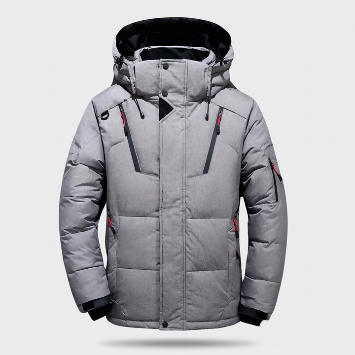 Doudoune Homme à Capuche Amovible Multi Poches Zippées
