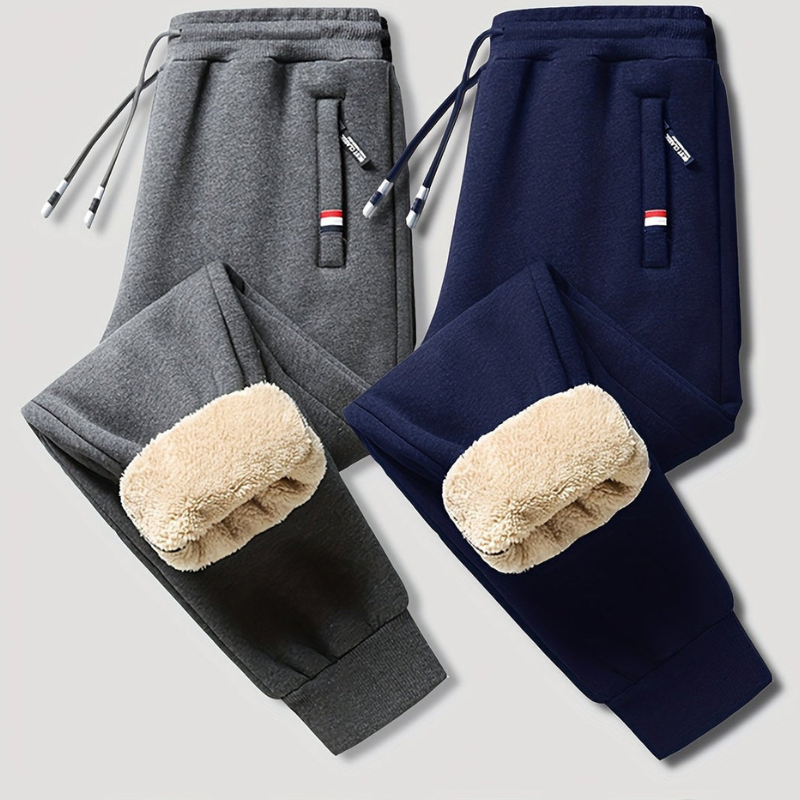 Jogger Homme Thermique Doublé Polaire avec Cordon