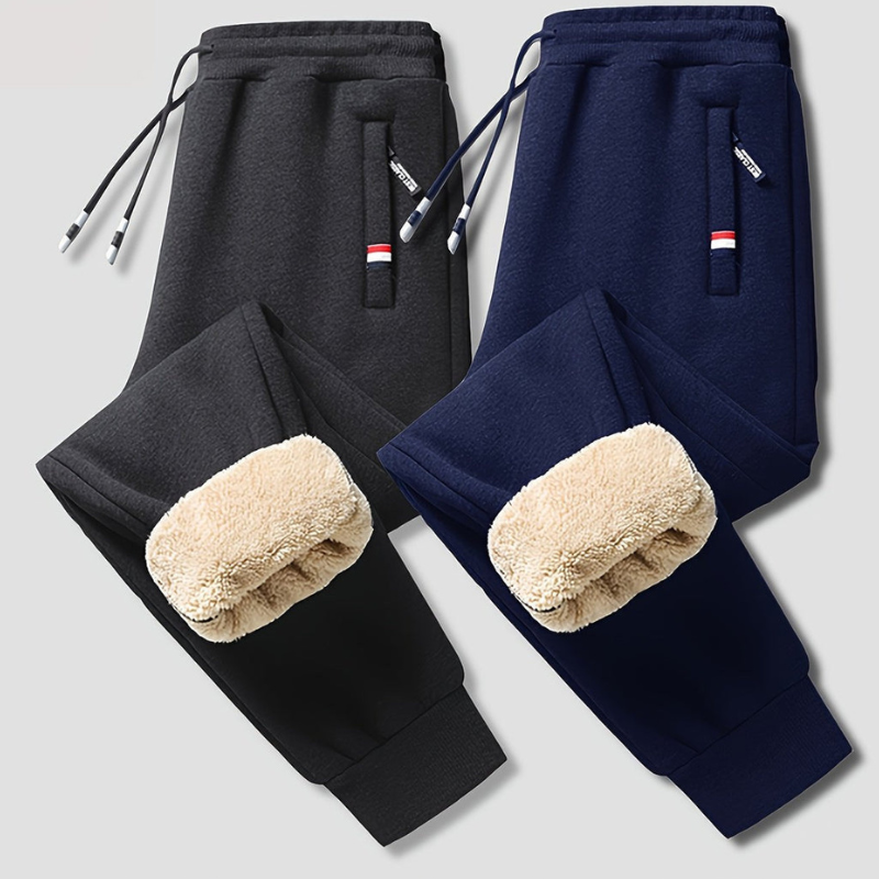 Jogger Homme Thermique Doublé Polaire avec Cordon