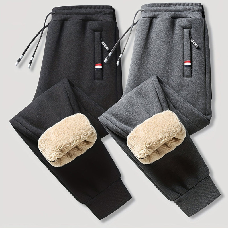 Jogger Homme Thermique Doublé Polaire avec Cordon